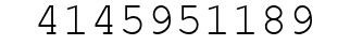 Number 4145951189.