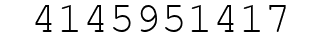 Number 4145951417.