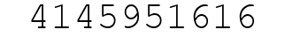 Number 4145951616.