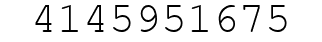 Number 4145951675.