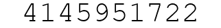 Number 4145951722.