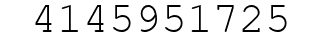 Number 4145951725.