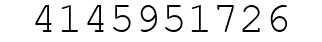 Number 4145951726.