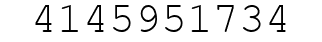 Number 4145951734.