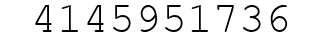 Number 4145951736.