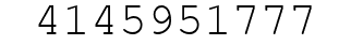 Number 4145951777.
