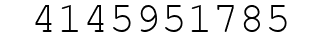 Number 4145951785.