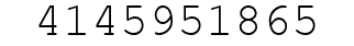 Number 4145951865.