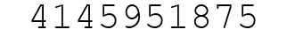 Number 4145951875.