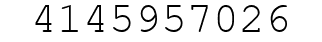 Number 4145957026.