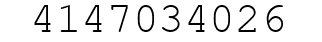 Number 4147034026.