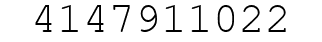 Number 4147911022.