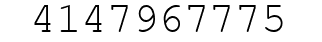 Number 4147967775.