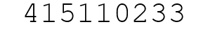 Number 415110233.