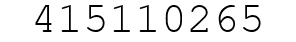 Number 415110265.