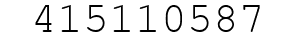 Number 415110587.
