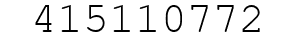 Number 415110772.