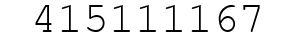 Number 415111167.