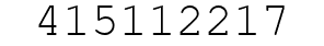 Number 415112217.