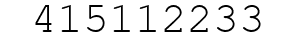 Number 415112233.