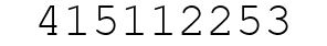 Number 415112253.