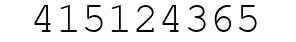 Number 415124365.