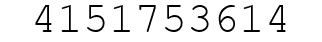 Number 4151753614.