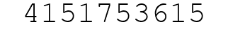 Number 4151753615.