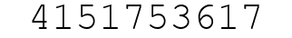 Number 4151753617.