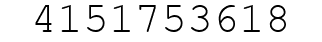 Number 4151753618.