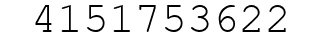 Number 4151753622.
