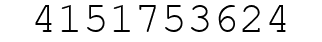 Number 4151753624.