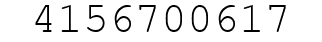 Number 4156700617.