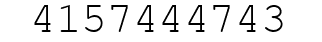 Number 4157444743.