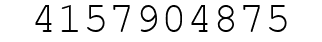Number 4157904875.