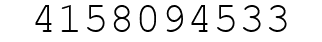 Number 4158094533.