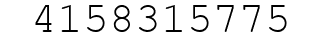 Number 4158315775.