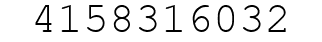 Number 4158316032.