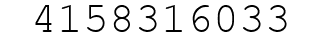 Number 4158316033.