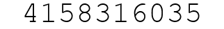 Number 4158316035.