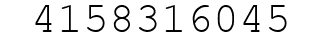 Number 4158316045.