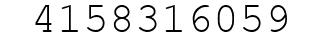 Number 4158316059.