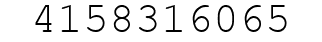 Number 4158316065.
