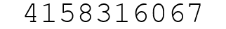 Number 4158316067.