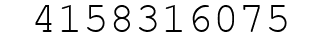 Number 4158316075.