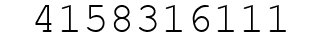 Number 4158316111.