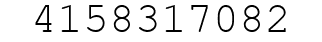 Number 4158317082.