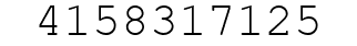 Number 4158317125.