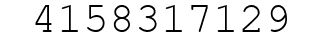 Number 4158317129.