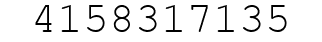 Number 4158317135.